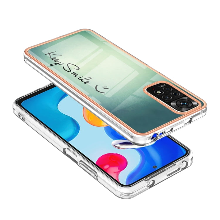 For Xiaomi Redmi Note 11s / Note 11 4G Electroplating Marble Dual-side IMD Phone Case(Smile) - Xiaomi Cases by buy2fix | Online Shopping UK | buy2fix