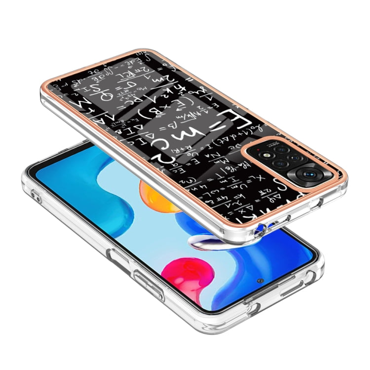 For Xiaomi Redmi Note 11s / Note 11 4G Electroplating Marble Dual-side IMD Phone Case(Equation) - Xiaomi Cases by buy2fix | Online Shopping UK | buy2fix