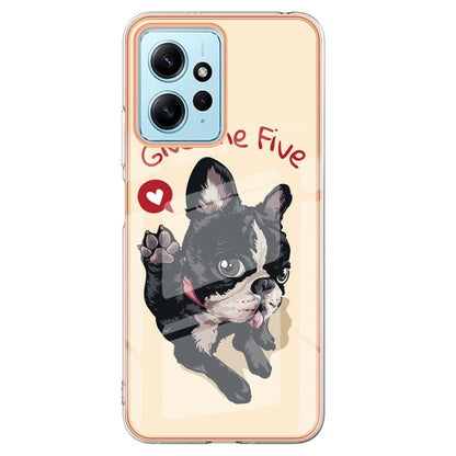 For Xiaomi Redmi Note 12 4G Electroplating Marble Dual-side IMD Phone Case(Lucky Dog) - Xiaomi Cases by buy2fix | Online Shopping UK | buy2fix