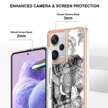 For Xiaomi Redmi Note 12 Pro+ Global Electroplating Marble Dual-side IMD Phone Case(Totem Elephant) - Xiaomi Cases by buy2fix | Online Shopping UK | buy2fix