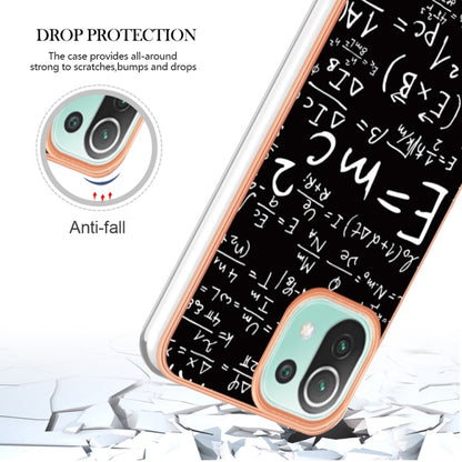 For Xiaomi 11 Lite Electroplating Marble Dual-side IMD Phone Case(Equation) - Xiaomi Cases by buy2fix | Online Shopping UK | buy2fix