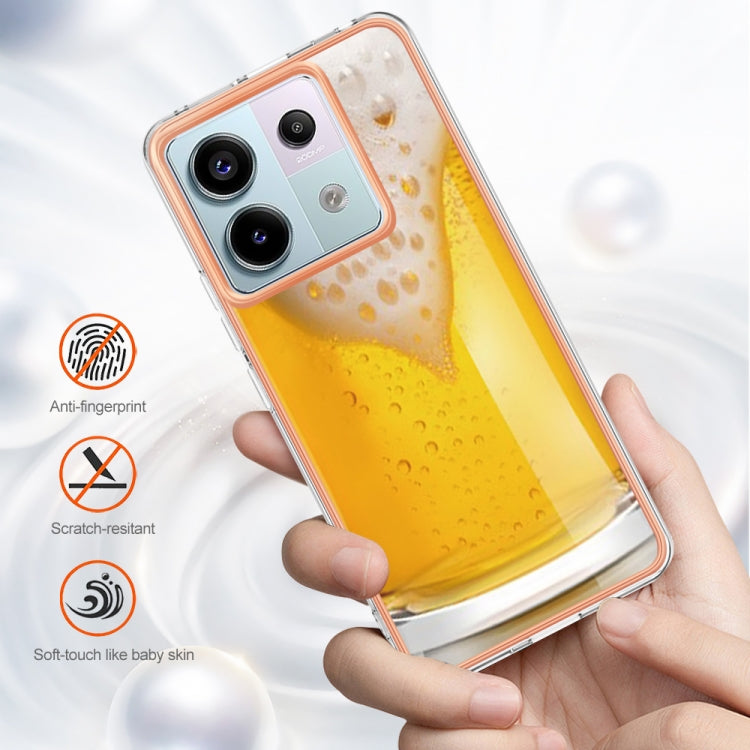 For Xiaomi Redmi Note 13 Pro 5G Global Electroplating Marble Dual-side IMD Phone Case(Draft Beer) - Note 13 Pro Cases by buy2fix | Online Shopping UK | buy2fix