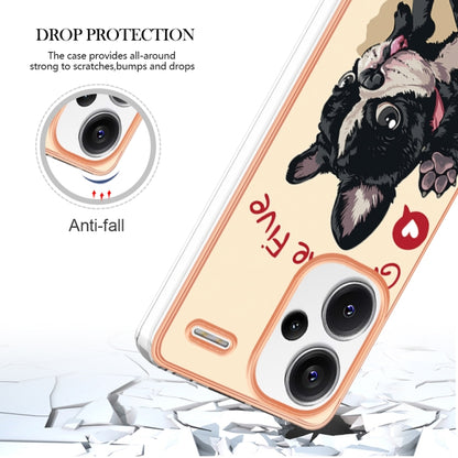 For Xiaomi Redmi Note 13 Pro+ 5G Electroplating Marble Dual-side IMD Phone Case(Lucky Dog) - Note 13 Pro+ Cases by buy2fix | Online Shopping UK | buy2fix