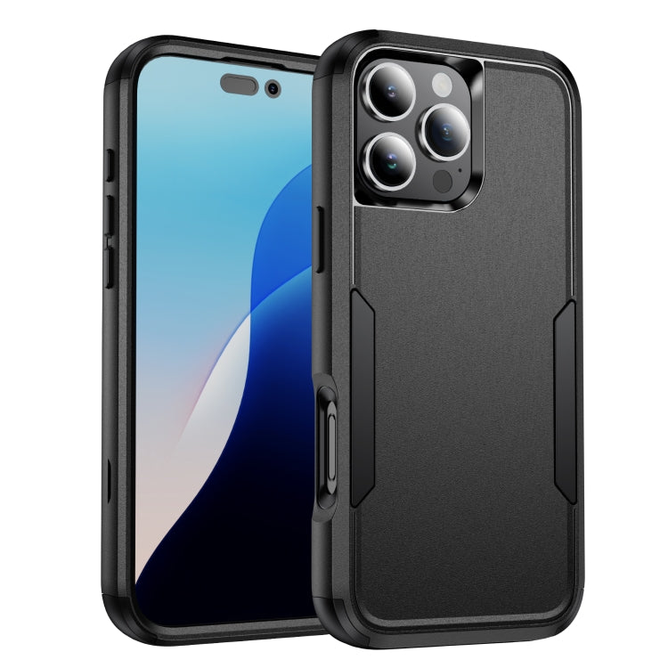 For iPhone 16 Pro Max Commuter Shockproof TPU + PC Phone Case(Black) - iPhone 16 Pro Max Cases by buy2fix | Online Shopping UK | buy2fix