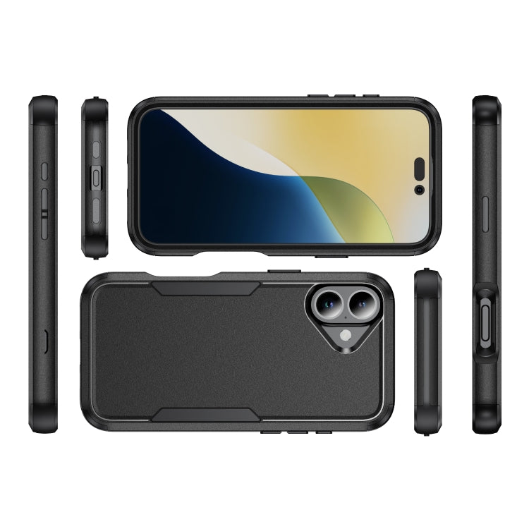 For iPhone 16 Plus Commuter Shockproof TPU + PC Phone Case(Black) - iPhone 16 Plus Cases by buy2fix | Online Shopping UK | buy2fix