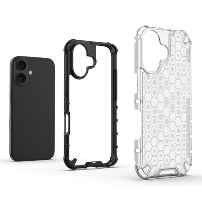 For iPhone 16 Plus Honeycomb Shockproof Phone Case(White) - iPhone 16 Plus Cases by buy2fix | Online Shopping UK | buy2fix