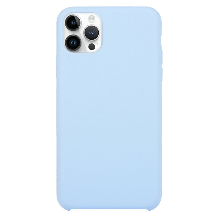 For iPhone 16 Pro Max Solid Silicone Phone Case(Light Blue) - iPhone 16 Pro Max Cases by buy2fix | Online Shopping UK | buy2fix