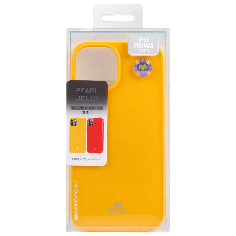 For iPhone 15 Pro Max GOOSPERY PEARL JELLY Shockproof TPU Phone Case(Yellow) - iPhone 15 Pro Max Cases by GOOSPERY | Online Shopping UK | buy2fix