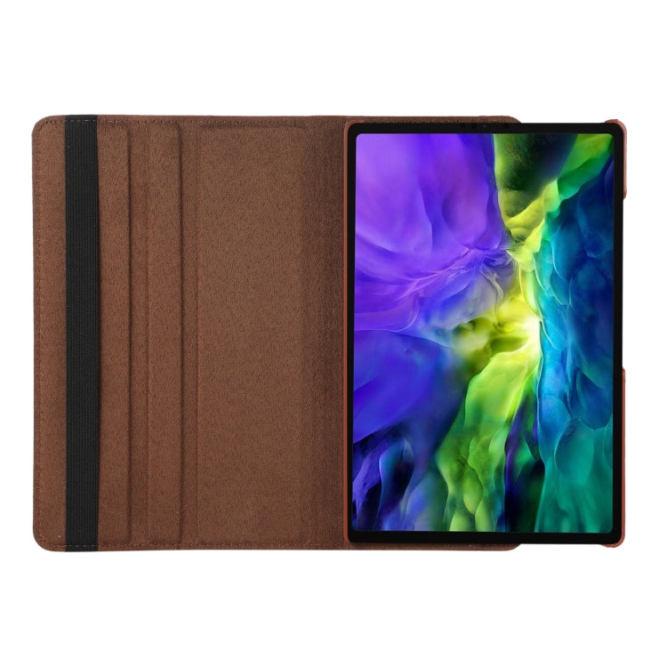 For Samsung Galaxy Tab A9+ 360 Degrees Rotation Holder Litchi Texture Leather Tablet Case(Orange) - Galaxy Tab A9+ by buy2fix | Online Shopping UK | buy2fix