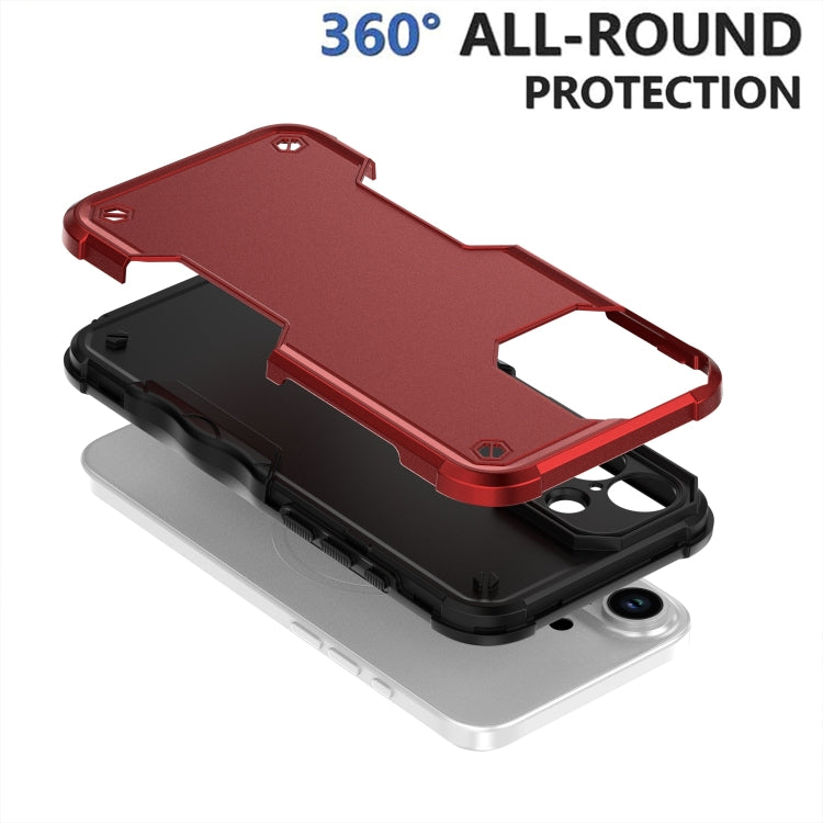 For iPhone 16 Non-slip Shockproof Armor Phone Case(Red) - iPhone 16 Cases by buy2fix | Online Shopping UK | buy2fix