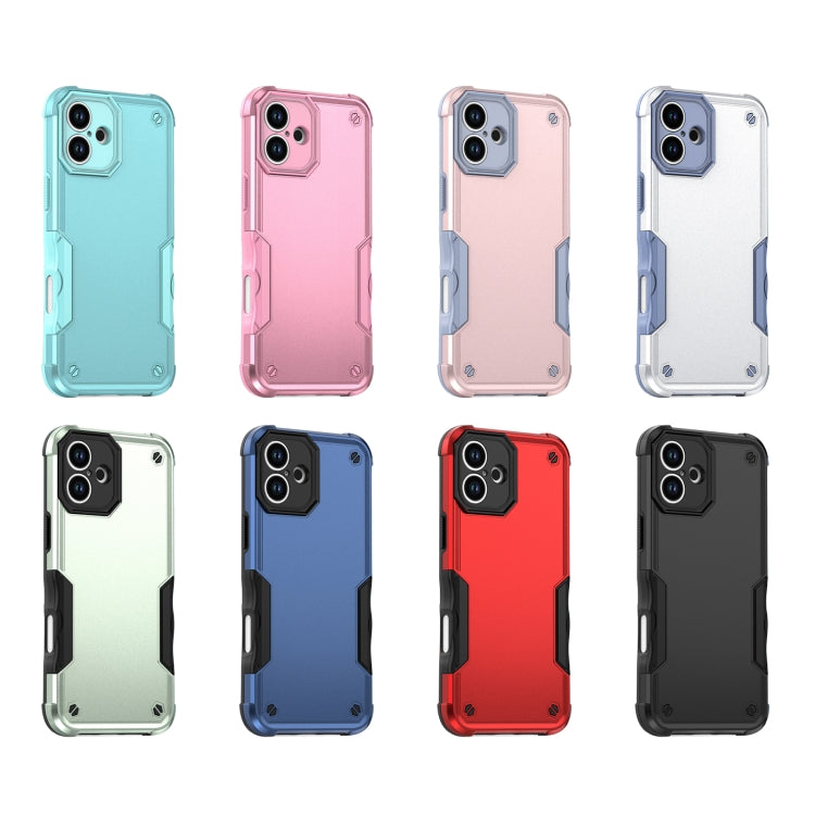 For iPhone 16 Non-slip Shockproof Armor Phone Case(Mint Green) - iPhone 16 Cases by buy2fix | Online Shopping UK | buy2fix