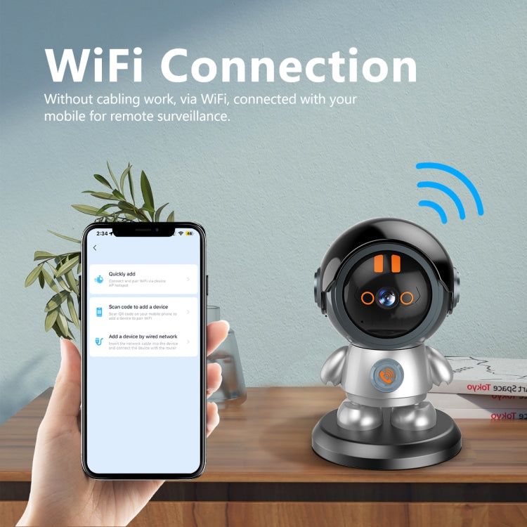 ESCAM PT302 Robot 3MP One Click Call Humanoid Detection WiFi IP Camera(US Plug) - Wireless Camera by ESCAM | Online Shopping UK | buy2fix