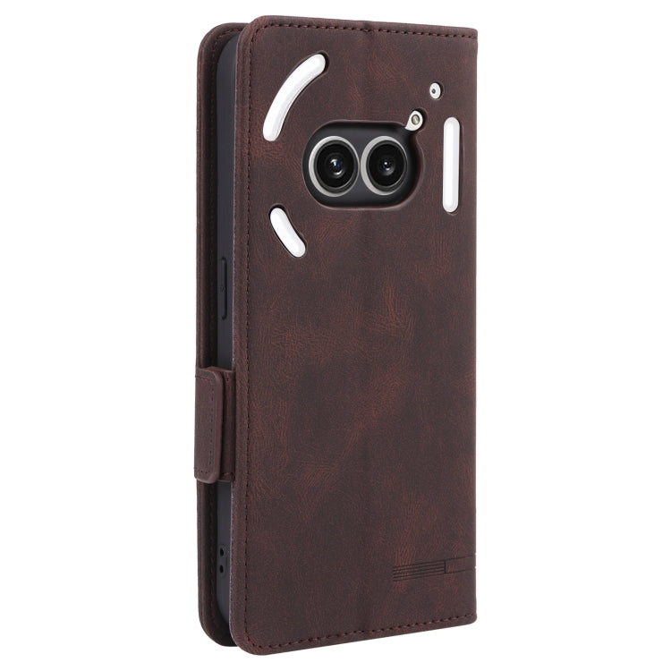 For Nothing Phone 2a Magnetic Clasp Leather Phone Case(Brown) - More Brand by buy2fix | Online Shopping UK | buy2fix