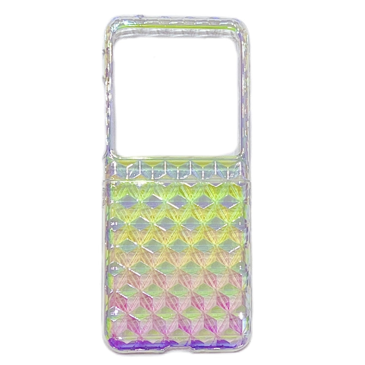 For Motorola Razr 40 Ultra Colorful Diamond Texture PC Phone Case(Gradient Pink Green) - Motorola Cases by buy2fix | Online Shopping UK | buy2fix