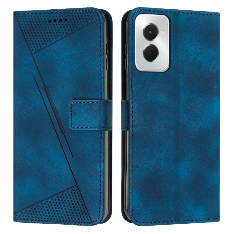 For Motorola Moto G Power 5G 2024 Dream Triangle Leather Phone Case with Lanyard(Blue) - Motorola Cases by buy2fix | Online Shopping UK | buy2fix