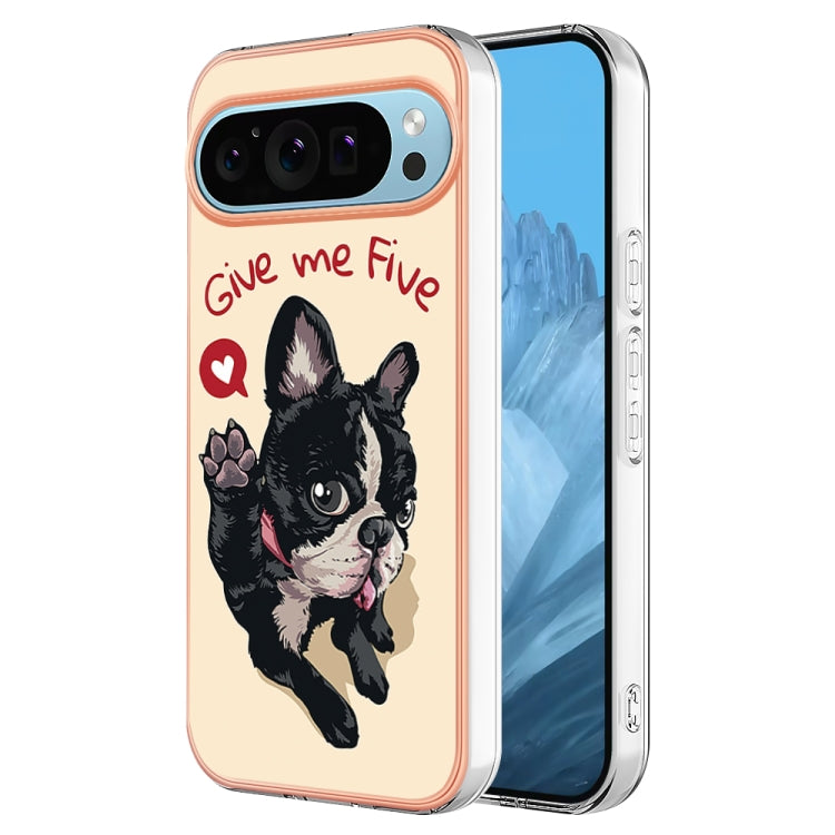 For Google Pixel 9 / 9 Pro Electroplating Dual-side IMD Phone Case(Lucky Dog) - Google Cases by buy2fix | Online Shopping UK | buy2fix