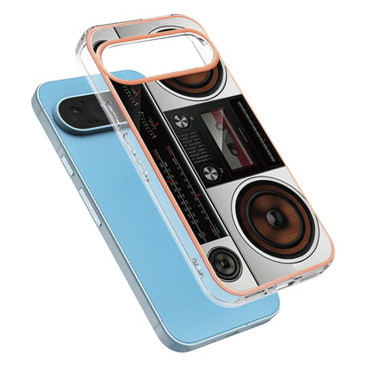 For Google Pixel 9 Pro XL Electroplating Dual-side IMD Phone Case(Retro Radio) - Google Cases by buy2fix | Online Shopping UK | buy2fix