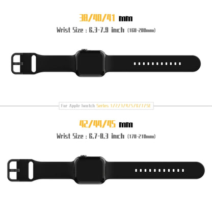 For Apple Watch SE 44mm Pin Buckle Silicone Watch Band(Black) - Watch Bands by buy2fix | Online Shopping UK | buy2fix