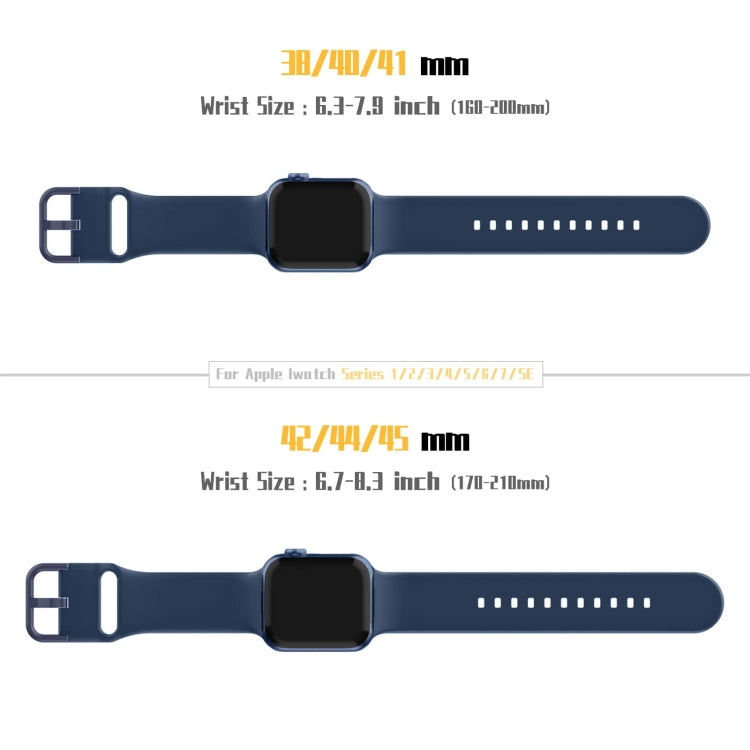 For Apple Watch SE 44mm Pin Buckle Silicone Watch Band(Abyss Blue) - Watch Bands by buy2fix | Online Shopping UK | buy2fix