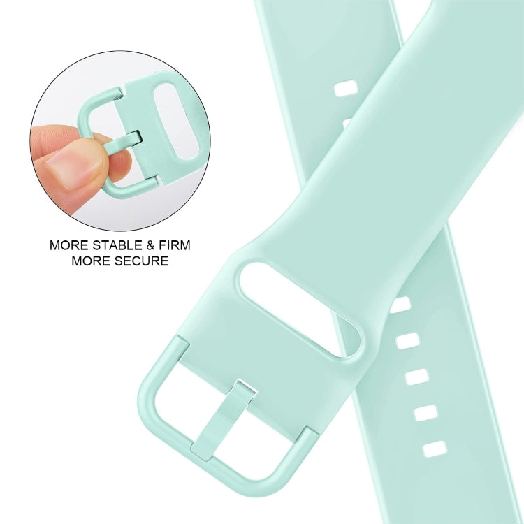 For Apple Watch Series 6 40mm Pin Buckle Silicone Watch Band(Mint Green) - Watch Bands by buy2fix | Online Shopping UK | buy2fix