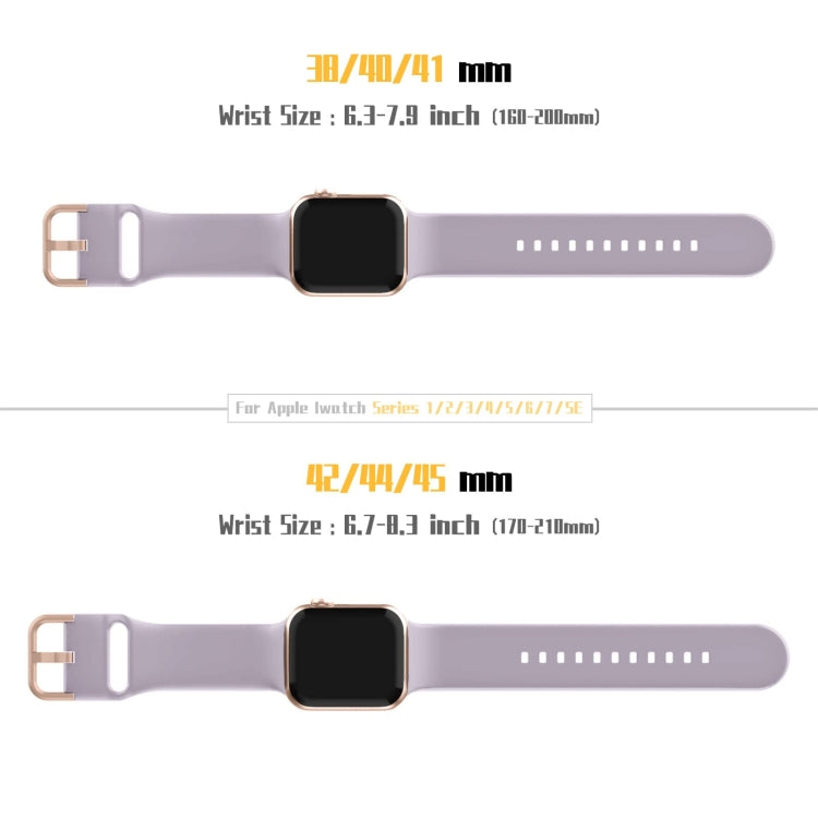 For Apple Watch Series 5 40mm Pin Buckle Silicone Watch Band(Baby Purple) - Watch Bands by buy2fix | Online Shopping UK | buy2fix