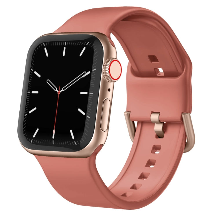 For Apple Watch Series 2 42mm Pin Buckle Silicone Watch Band(Coral) - Watch Bands by buy2fix | Online Shopping UK | buy2fix