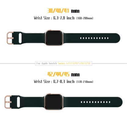 For Apple Watch Series 2 38mm Pin Buckle Silicone Watch Band(Dark Green) - Watch Bands by buy2fix | Online Shopping UK | buy2fix