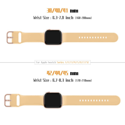 For Apple Watch Series 9 41mm Pin Buckle Silicone Watch Band(Light Orange) - Watch Bands by buy2fix | Online Shopping UK | buy2fix