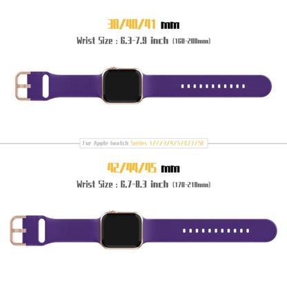 For Apple Watch SE 2023 44mm Pin Buckle Silicone Watch Band(Purple) - Watch Bands by buy2fix | Online Shopping UK | buy2fix