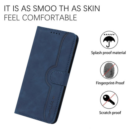 For Motorola Moto G Power 5G 2024 Heart Pattern Skin Feel Leather Phone Case(Royal Blue) - Motorola Cases by buy2fix | Online Shopping UK | buy2fix