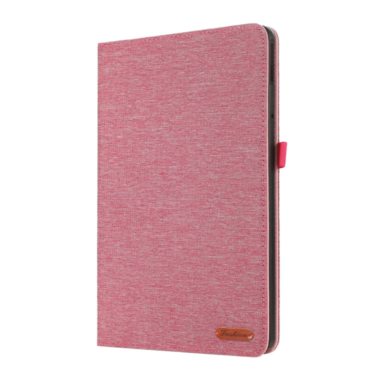 For Lenovo Tab M11 / Xiaoxin Pad 11 2024 Horizontal Flip TPU + Fabric PU Leather Tablet Case(Rose Red) - Lenovo by buy2fix | Online Shopping UK | buy2fix