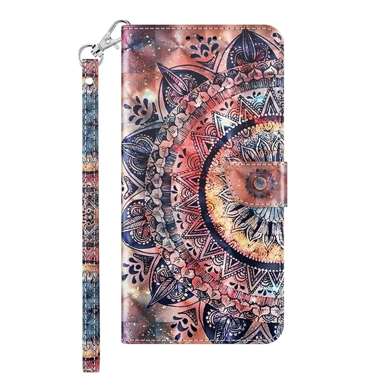 For Samsung Galaxy A15 3D Painted Leather Phone Case(Colorful Mandala) - Galaxy Phone Cases by buy2fix | Online Shopping UK | buy2fix