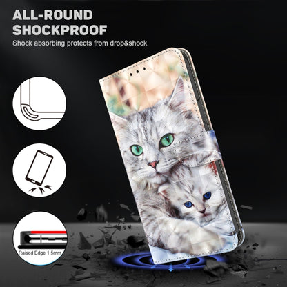 For Samsung Galaxy S24+ 5G 3D Painted Leather Phone Case(Two Loving Cats) - Galaxy S24+ 5G Cases by buy2fix | Online Shopping UK | buy2fix