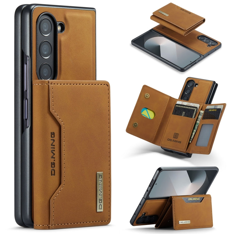 For Samsung Galaxy Z Fold6 DG.MING M2 Series 3-Fold Multi Card Bag + Magnetic Phone Case(Brown) - Galaxy Z Fold6 5G Cases by DG.MING | Online Shopping UK | buy2fix