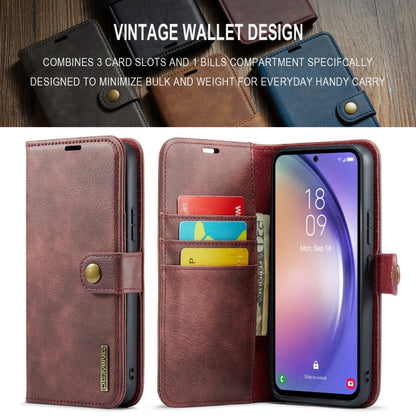 For Samsung Galaxy A35 5G DG.MING Crazy Horse Texture Detachable Magnetic Leather Case(Red) - Galaxy Phone Cases by DG.MING | Online Shopping UK | buy2fix