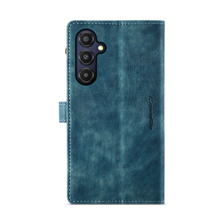 For Samsung Galaxy A25 4G CaseMe C30 Card Slots Zipper Wallet Leather Phone Case(Blue) - Galaxy Phone Cases by CaseMe | Online Shopping UK | buy2fix