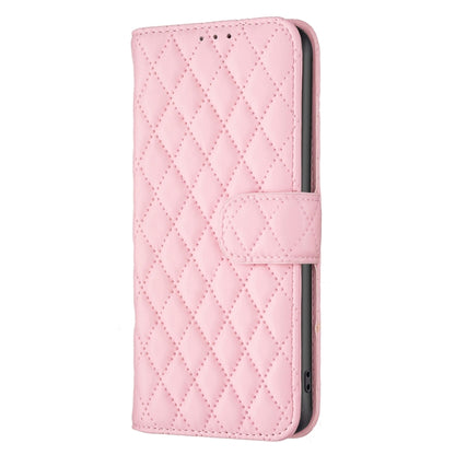 For Motorola Edge 50 Pro 5G Diamond Lattice Wallet Flip Leather Phone Case(Pink) - Motorola Cases by buy2fix | Online Shopping UK | buy2fix