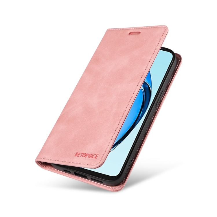 For OPPO A60 4G Global BETOPNICE Suction RFID Anti-theft Leather Phone Case(Pink) - OPPO Cases by BETOPNICE | Online Shopping UK | buy2fix