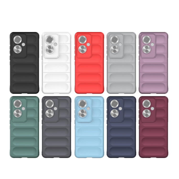 For OPPO Reno11 F 5G Global Magic Shield TPU + Flannel Phone Case(White) - Reno11 F Cases by buy2fix | Online Shopping UK | buy2fix