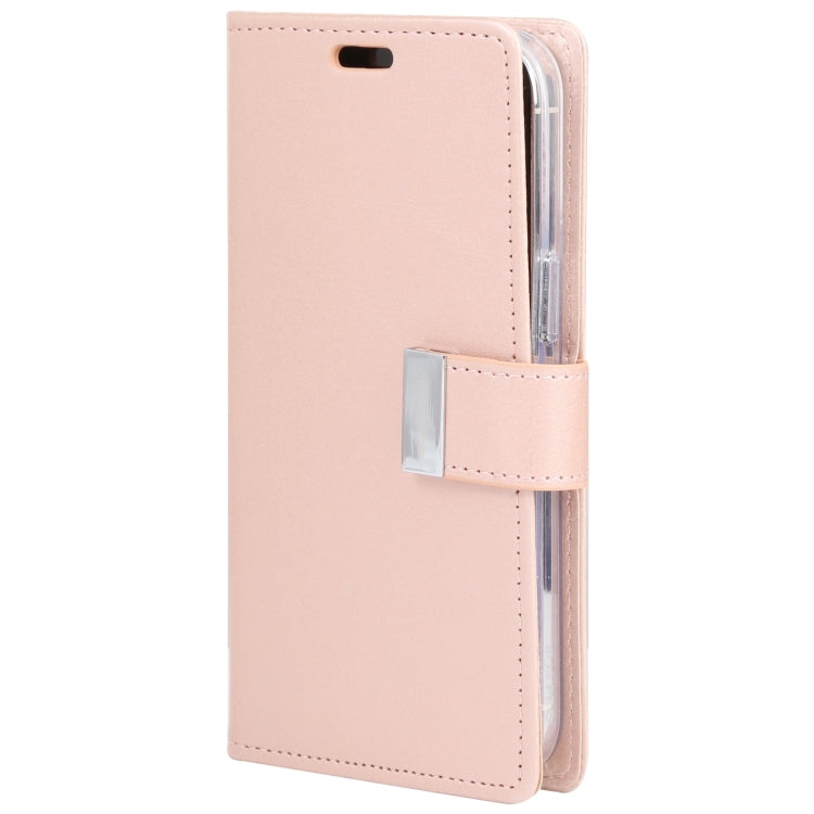 For iPhone 15 Pro Max GOOSPERY RICH DIARY Crazy Horse Texture Leather Phone Case(Rose Gold) - iPhone 15 Pro Max Cases by GOOSPERY | Online Shopping UK | buy2fix