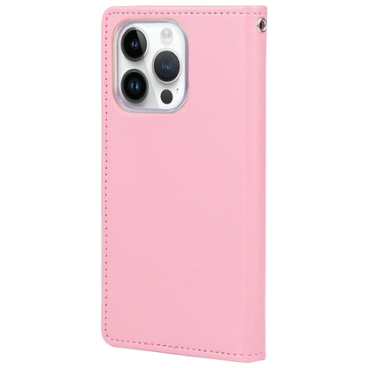 For iPhone 15 Pro Max GOOSPERY RICH DIARY Crazy Horse Texture Leather Phone Case(Pink) - iPhone 15 Pro Max Cases by GOOSPERY | Online Shopping UK | buy2fix