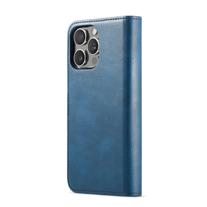 For iPhone 16 Pro DG.MING Crazy Horse Texture Detachable Magnetic Leather Phone Case(Blue) - iPhone 16 Pro Cases by DG.MING | Online Shopping UK | buy2fix