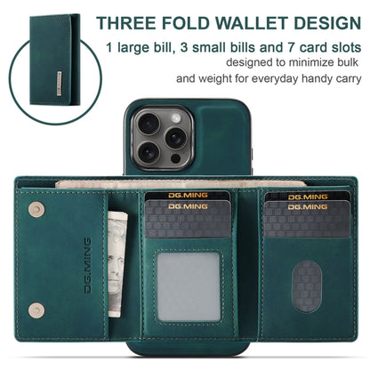 For iPhone 16 Pro Max DG.MING M1 Series 3-Fold Multi Card Wallet Leather Phone Case(Green) - iPhone 16 Pro Max Cases by DG.MING | Online Shopping UK | buy2fix