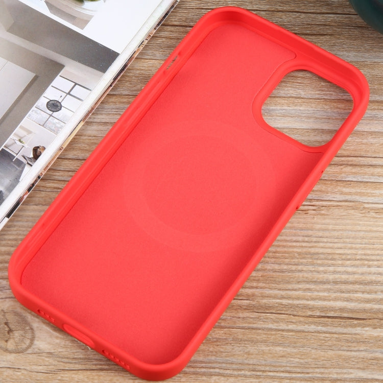 For iPhone 11 MagSafe Liquid Silicone Phone Case(Red) - iPhone 11 Cases by buy2fix | Online Shopping UK | buy2fix