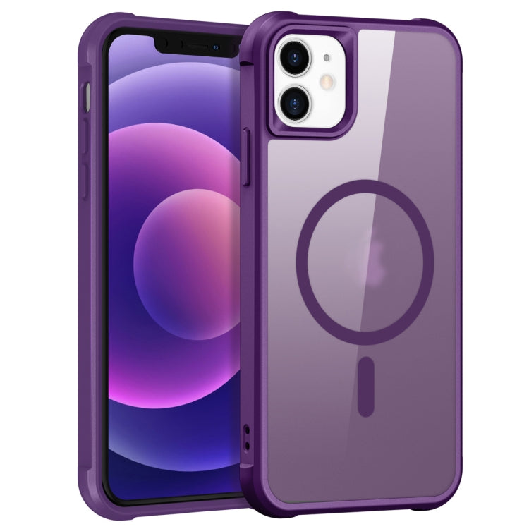 For iPhone 12 / 12 Pro MagSafe Magnetic Phone Case(Purple) - iPhone 12 / 12 Pro Cases by buy2fix | Online Shopping UK | buy2fix