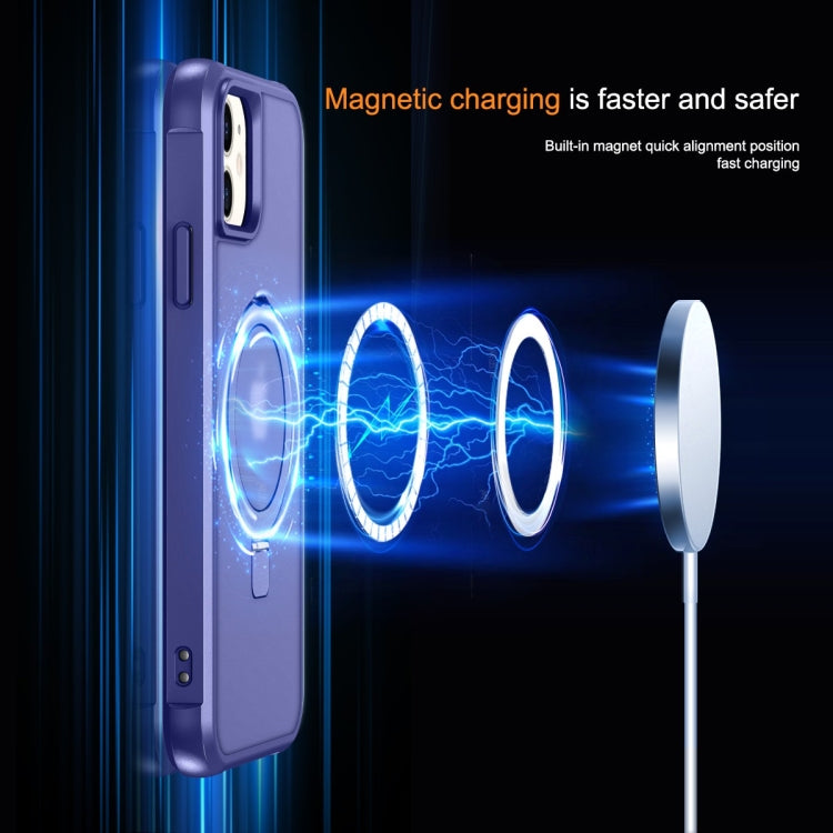 For iPhone 11 MagSafe Magnetic Holder Phone Case(Klein Blue) - iPhone 11 Cases by buy2fix | Online Shopping UK | buy2fix