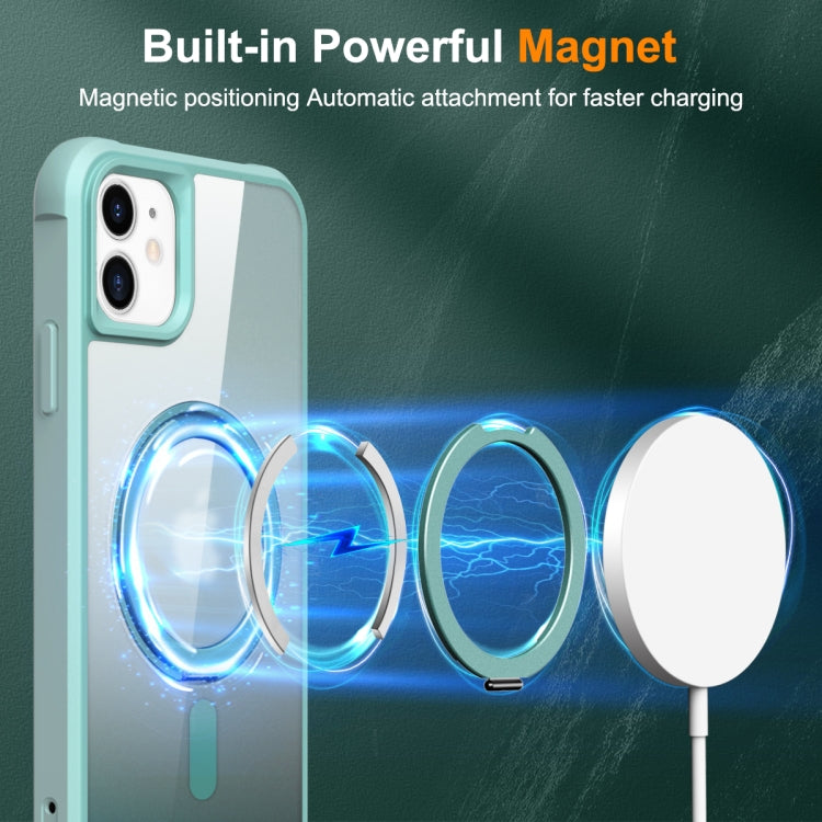 For iPhone 12 / 12 Pro MagSafe Magnetic Rotating Holder Phone Case(Lake Blue) - iPhone 12 / 12 Pro Cases by buy2fix | Online Shopping UK | buy2fix