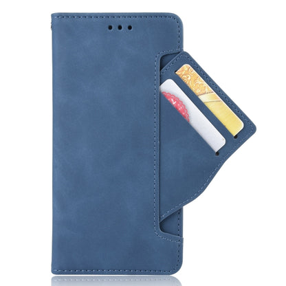 For iPhone 16 Skin Feel Calf Texture Card Slots Leather Phone Case(Blue) - iPhone 16 Cases by buy2fix | Online Shopping UK | buy2fix