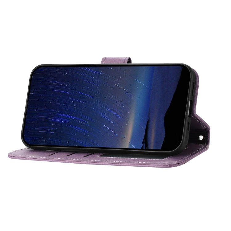 For iPhone 16 Oil Skin Zipper Wallet Leather Phone Case(Purple) - iPhone 16 Cases by buy2fix | Online Shopping UK | buy2fix