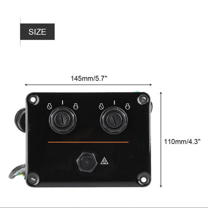 For Yamaha Outboard Vertical Dual Control Panel Ignition Key Switch 6K1-82570-08-00 - Marine Accessories & Parts by buy2fix | Online Shopping UK | buy2fix